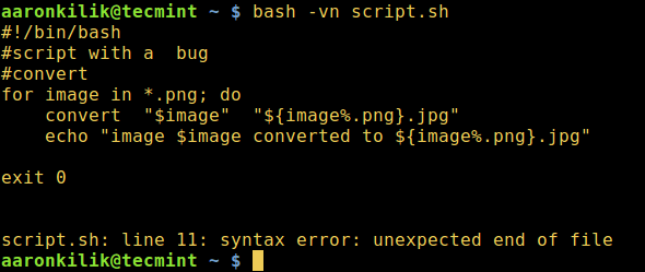 Enable Verbose and Syntax Checking in Script
