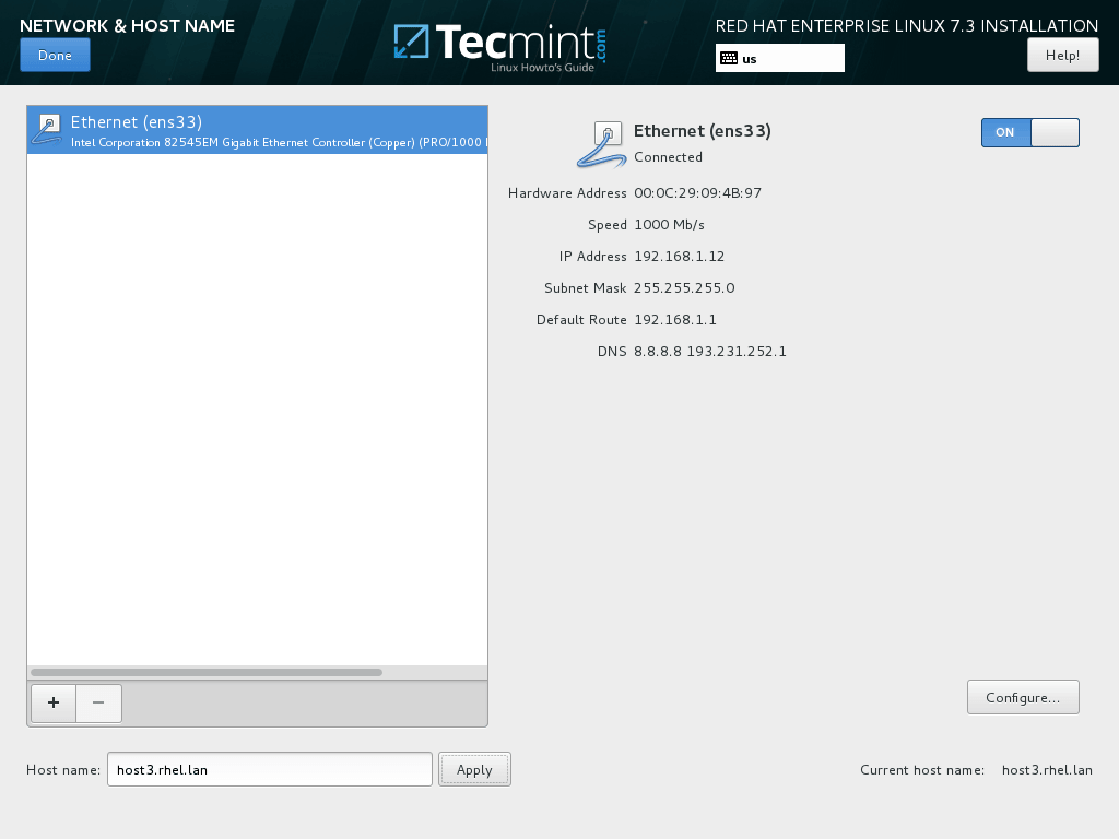 Configure Network Hostname