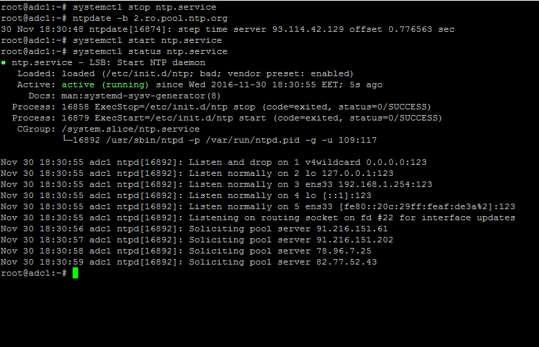 Force NTP Time Synchronization