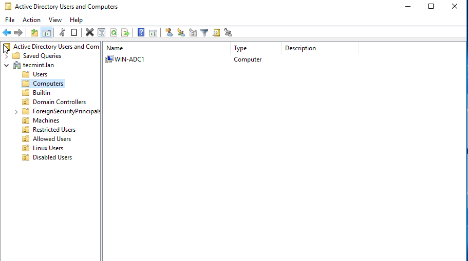 Active Directory Users and Computers