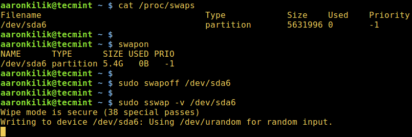 sswap - Secure Swap Wiper