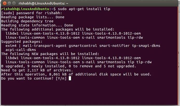 install tlp in linux