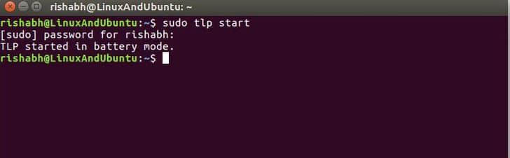 start tlp on linux