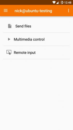KDE Connect Android 客户端菜单