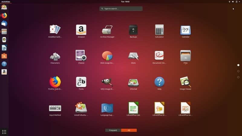 GNOME desktop customized by Ubuntu