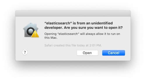 Security confirmation dialog box.