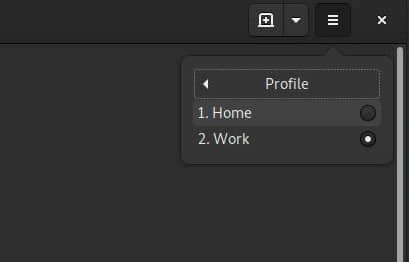 GNOME Terminal profile selection