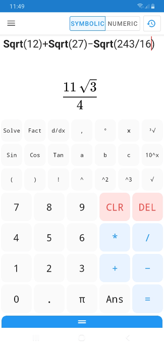 Calculator N+ graphical interface