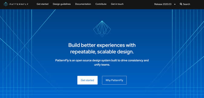 PatternFly homepage