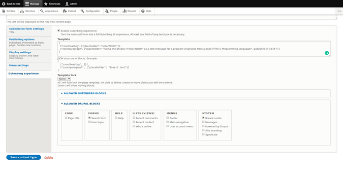 Drupal Gutenberg blocks