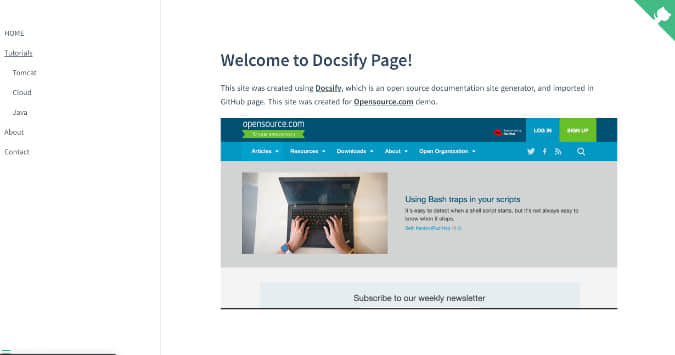Example Docsify site on GitHub Pages