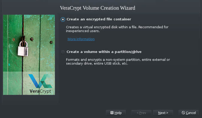 Creating a volume with VeraCrypt