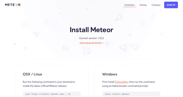 Meteor page