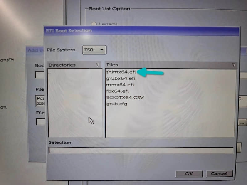 选择 shimx64.efi