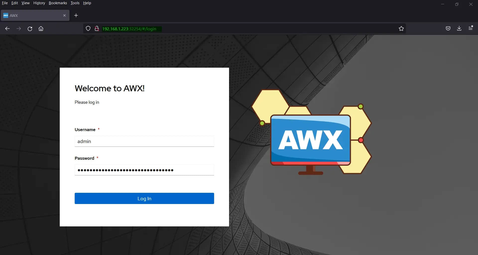 AWX-Login-URL-Kubernetes