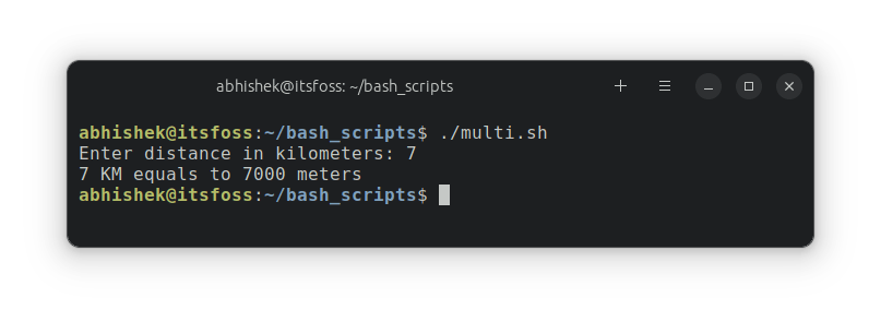 Multiplication in bash script