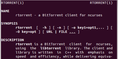 rtorrent - 强大的命令行BT客户端