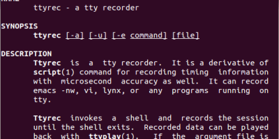 ttyrec & ttyplay - Linux记录播放终端会话