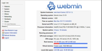 如何使用图形界面Webmin管理linux服务器